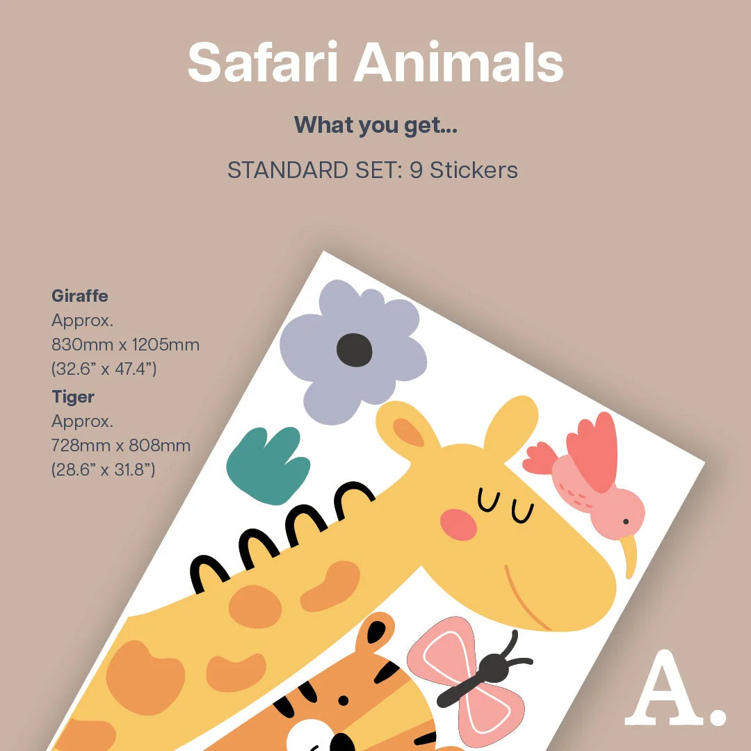 Big Safari Animals Wall Decals - Decals - Animals