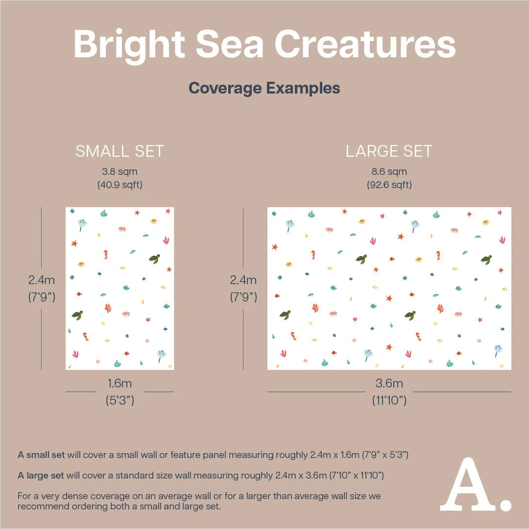 Bright Sea Creatures Wall Decal - Decals - Sea