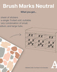 Brush Marks Neutral - Storage Tub Decals - Organisational