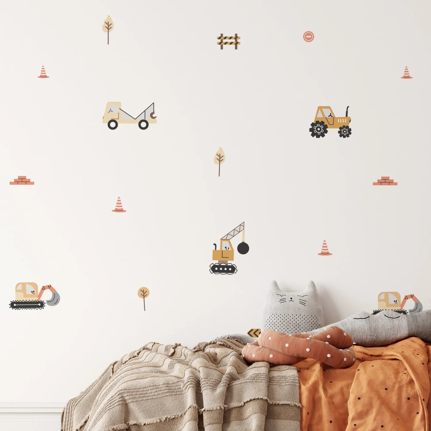 Classic Construction Zone Wall Decals - Decals - Transport