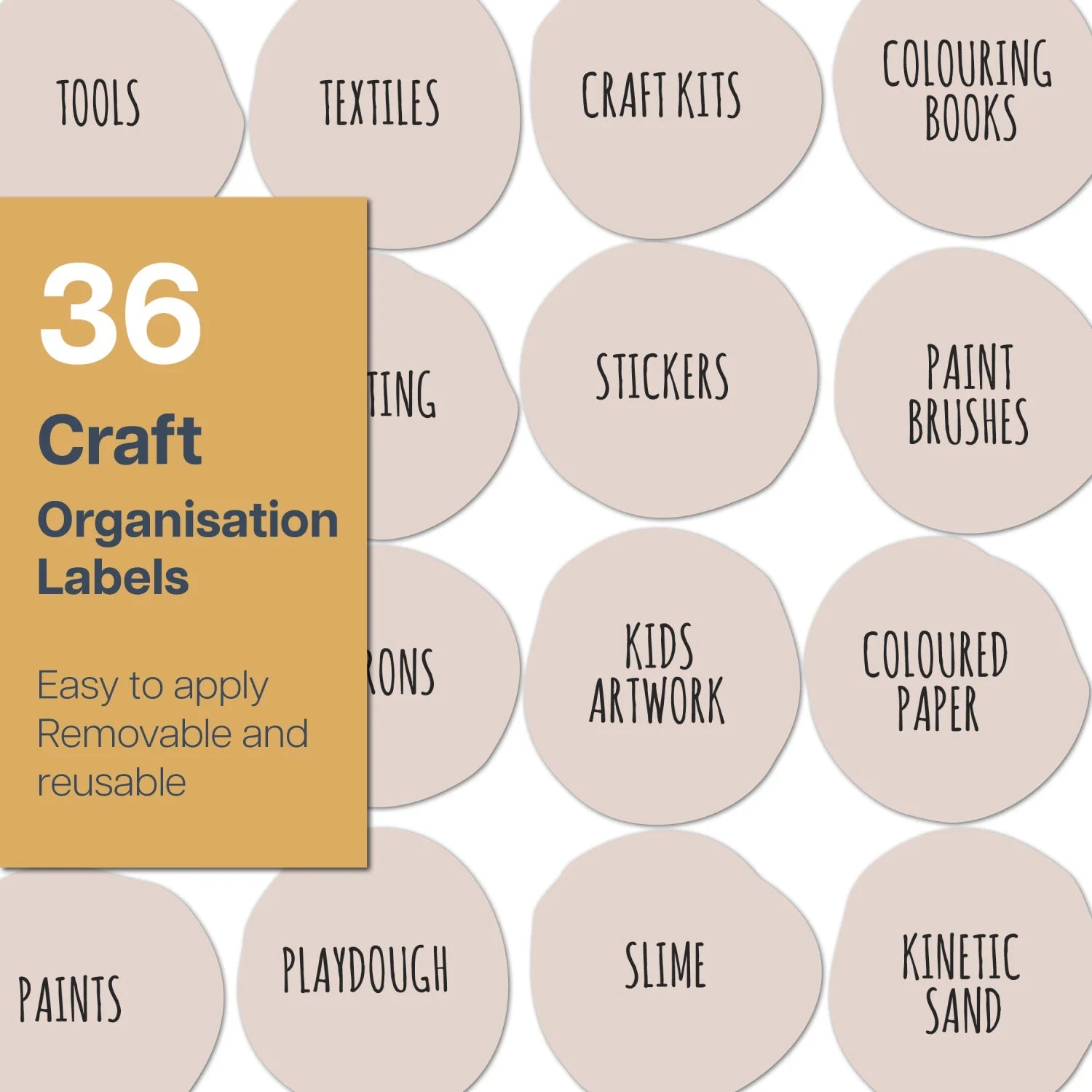 Craft Labels - Neutral - Organisation Labels