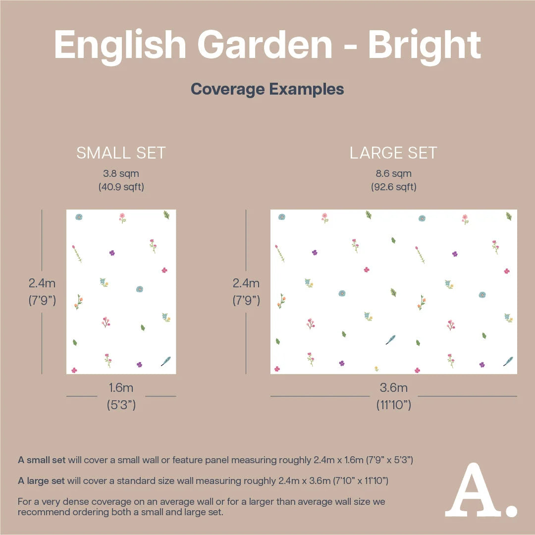 English Garden Bright Wall Decals - Decals - Florals