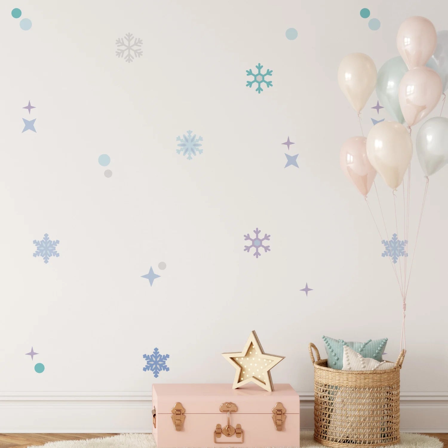 Frozen Snowflakes Wall Decal - Decals - Abstract Shapes