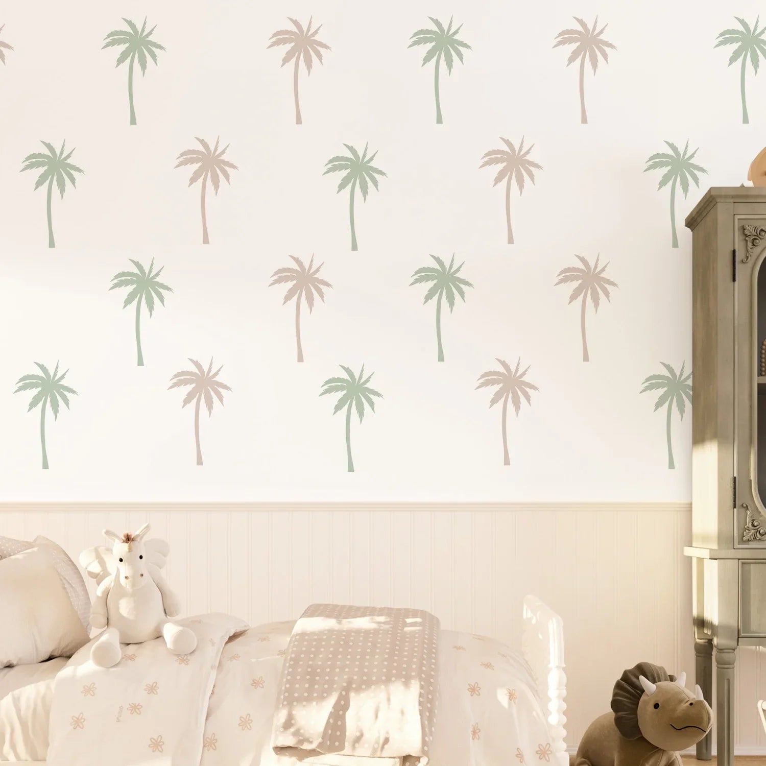 Palm Pattern Green & Neutral - Decals - Florals