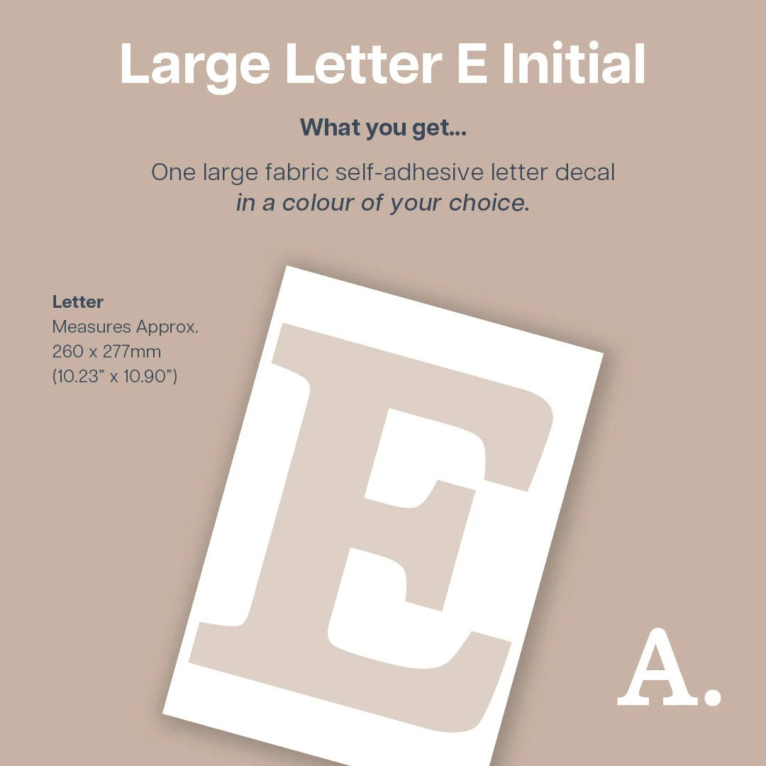 Letter E Initial Decal - Decals - Initials