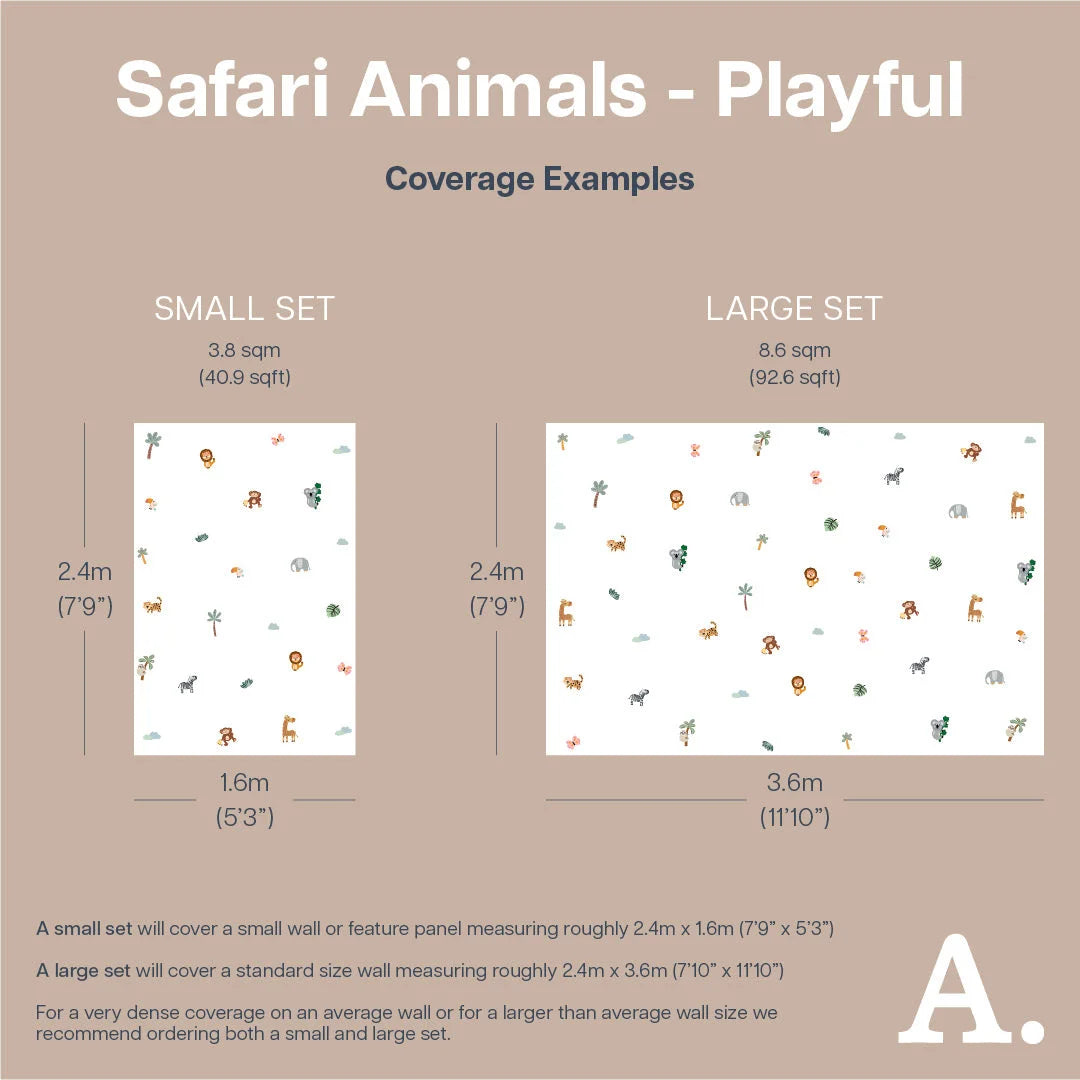 Playful Safari Animal Wall Decals - Decals - Animals