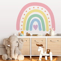 Rainbow Pastel Heart Wall Decal